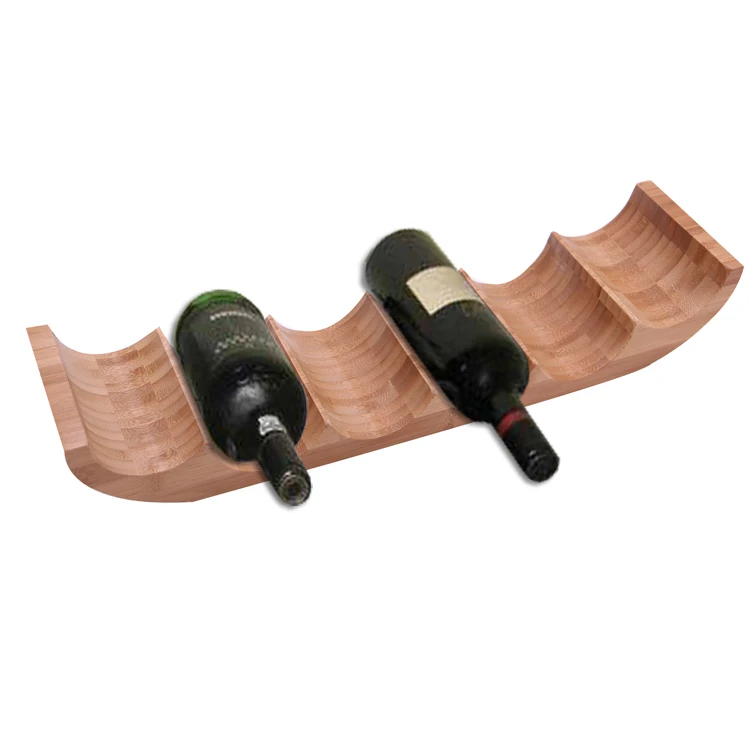 

Factory direct selling solid wood wine rack glasses on the table, Wood color