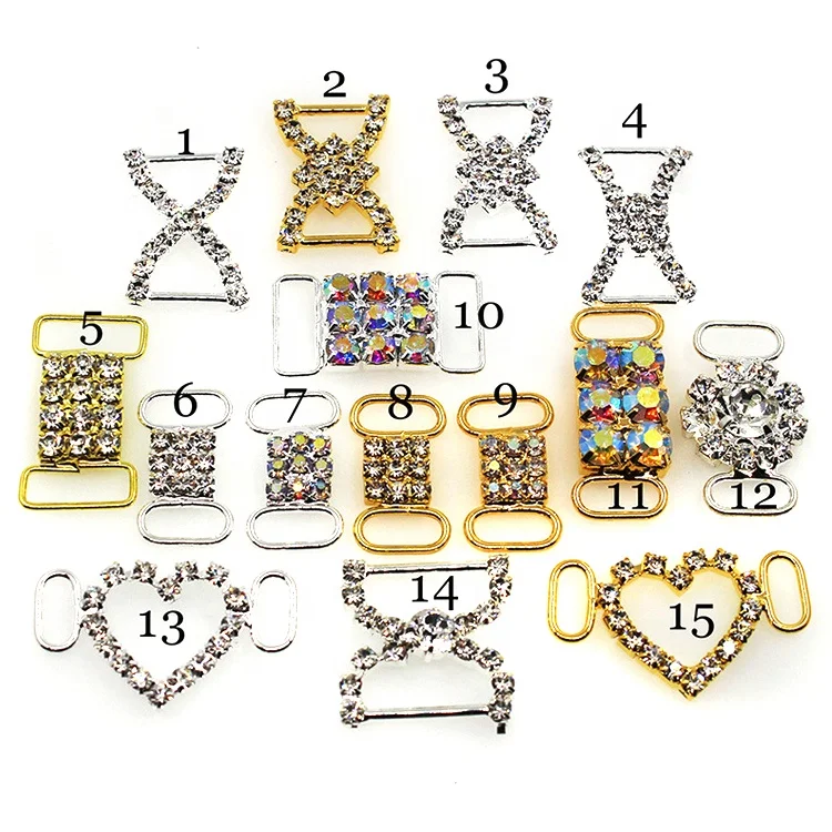 

wholesale small middle rhinestone buckles crystal rhinestone connector