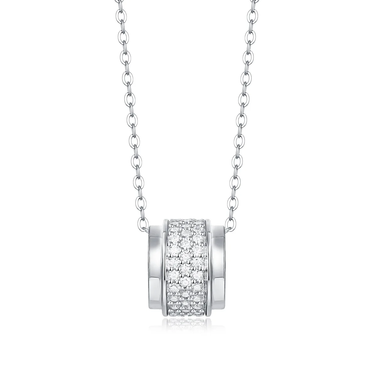 Factory Wholesale New Jewelry Gift 925 Sterling Silver Modern Ten Mile Galaxy Moissanite Pendant Chain Necklace for Women