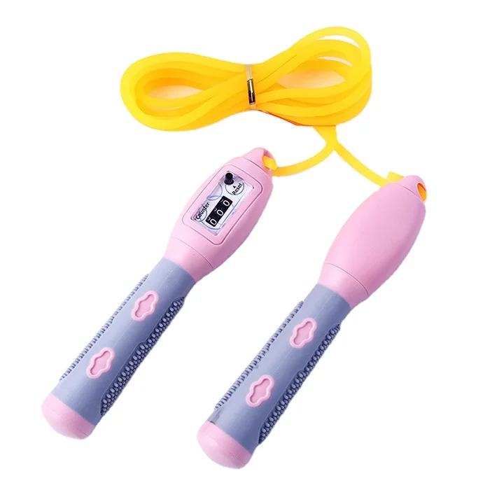 

Non-slip handle in stock hot sale home fitness customized smart jump rope wholesale cheap digital jumping rope, Pink,blue,yellow,green