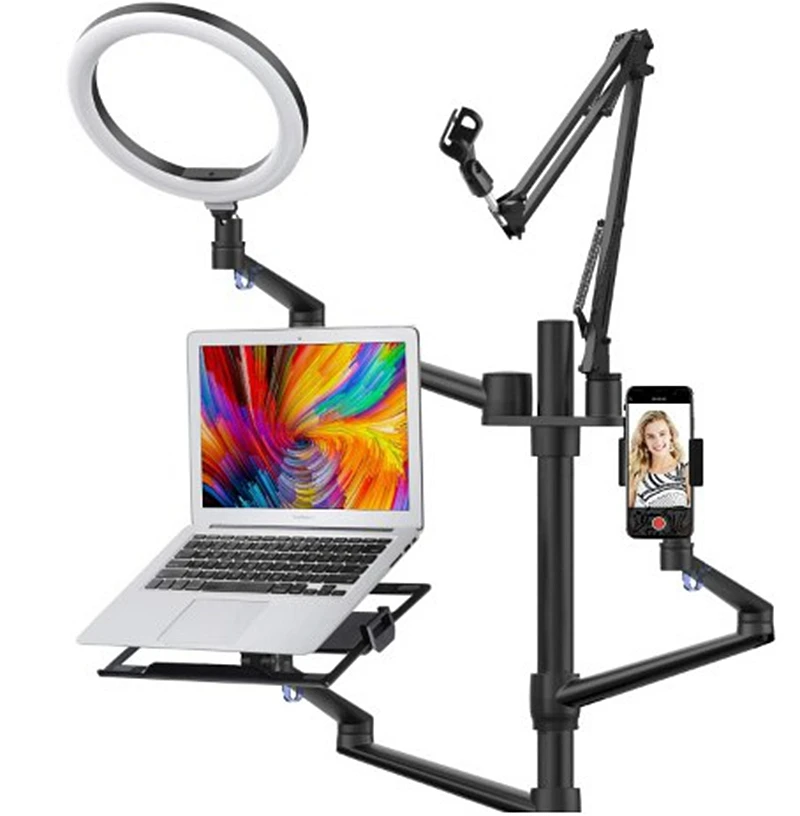 

Camera Accessories 10" LED Ring Light Microphone DSLR Desktop Selfie Desktop Live Stand Set