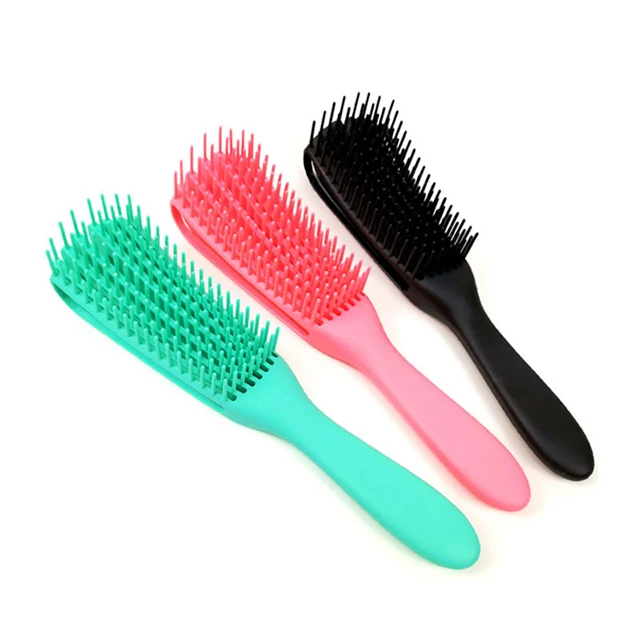 

Hairdressing Massage Octopus Comb Afro Multifunctional Styling Comb Plastic TT Smooth Hair Comb, Pink, green,black