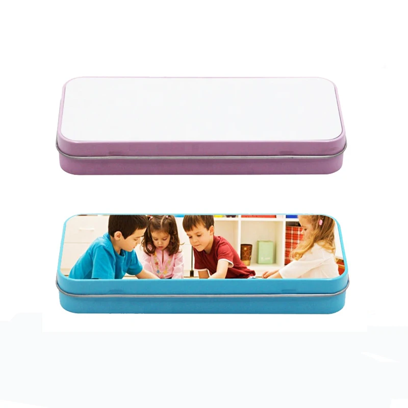 

New Design Custom Logo Sublimation Blanks Tin Pencil Box For Kids