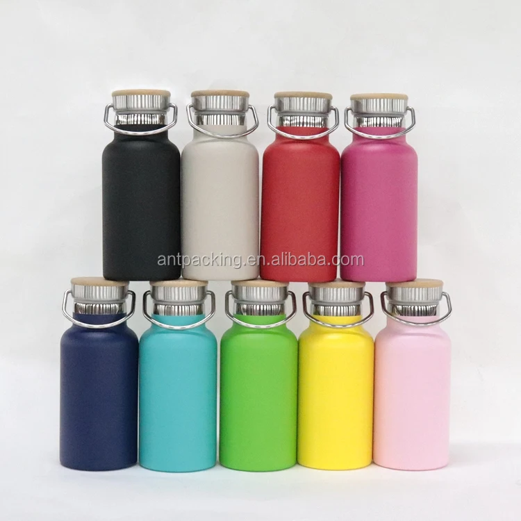 Stainless Steel 350ml Straw Lid Water Bottle Insulated Vacuum Flasks
