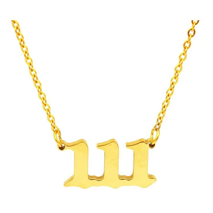 

Custom plating 18K personalized birthday gift for girls number necklace