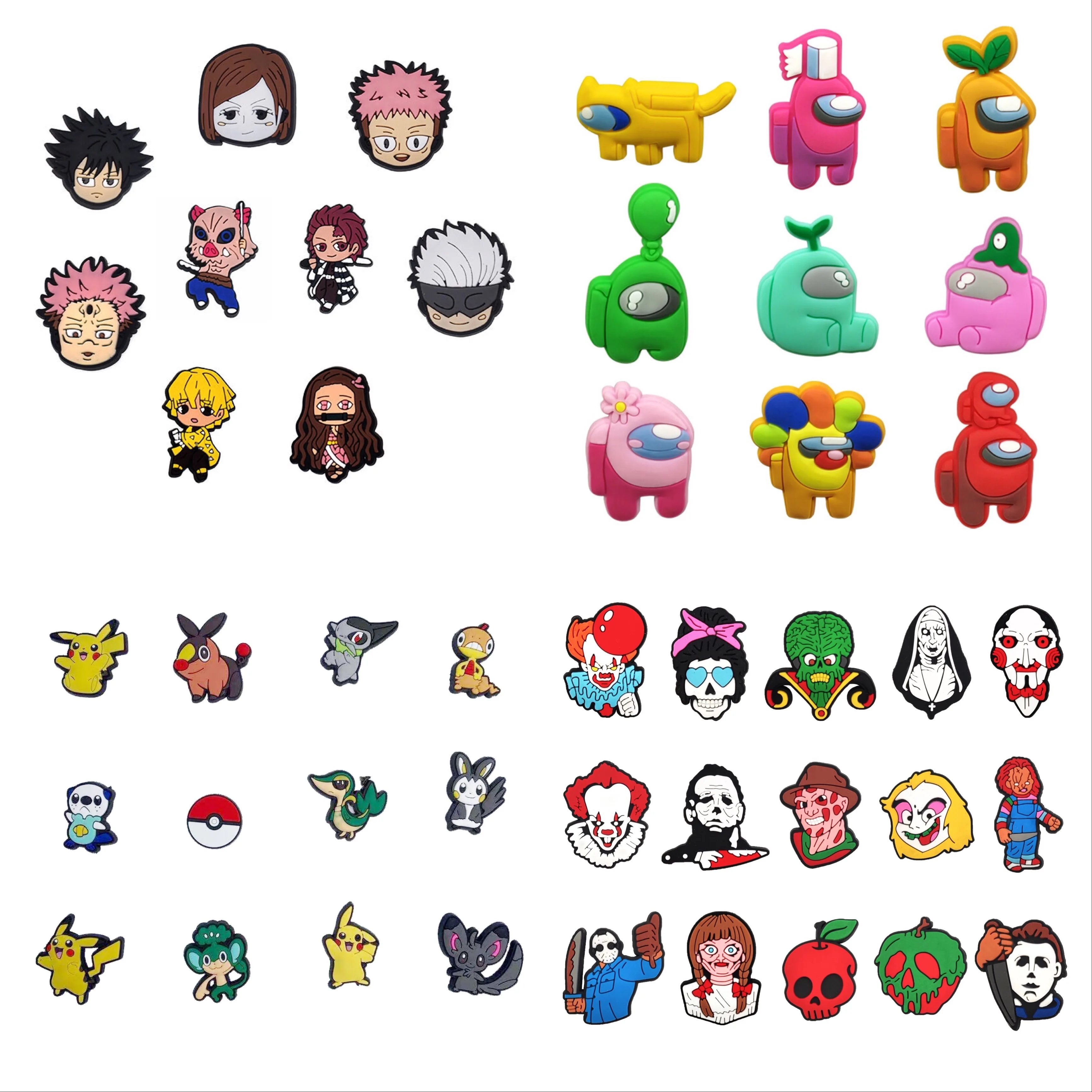 

Wholesale Costom Cartoon PVC Rubber Shoe Charms Shoe Accessories Clog Charms, Picture