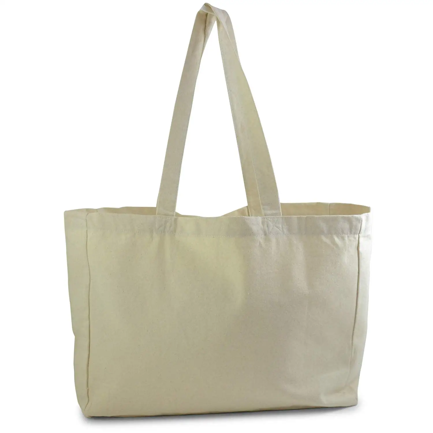 Reusable Blank Totes - Extra Thick Natural Cotton Plain Canvas Tote Bag ...
