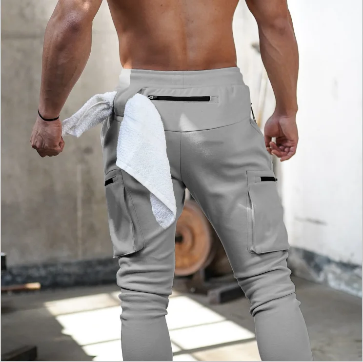 

Fashion Custom logo Overall ssoft gym men joggers with side panel back pocket