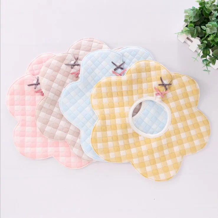 95% Cotton Flower Baby Bibs Waterproof Square Toddler Dinner Saliva Towels For Baby Care