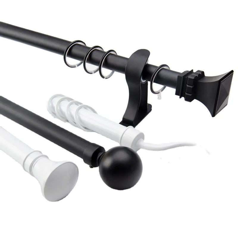 

Custom aluminum hanging curtain rod from ceiling sliding window track curtain track wheel, Grey