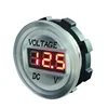 5V to 48V Waterproof Mini Round LED Digital Display Voltmeter For Motorcycle Car Boat