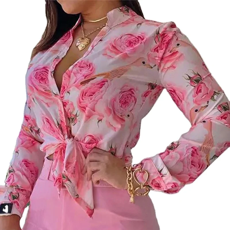 

Spring new female clothes plus size elegant shirt clothing gorgeous half sleeve shirts O-neck blouses ladies causal women tops, 10 colors