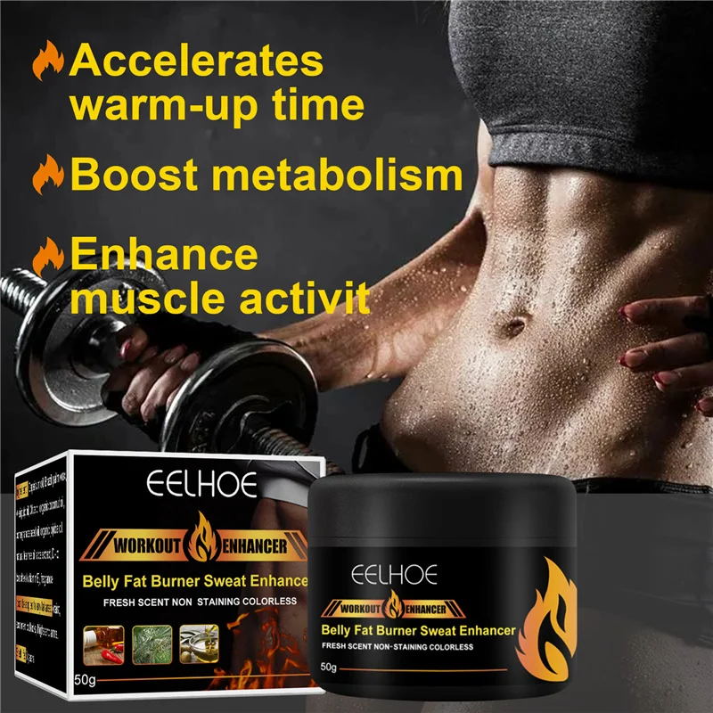 

EELHOE 10g 20g 30g 50g belly fat burner sweat enhancer toxins eliminating skin firming body slimming fat burning cream wholesale