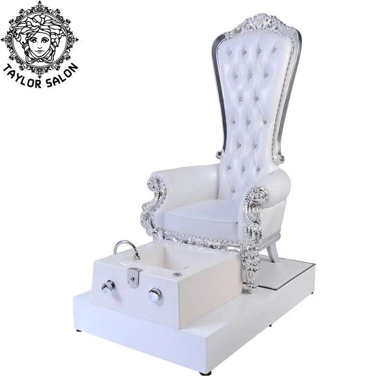 

Beauty salon furniture foot spa massage throne chairs white pedicure chair with jet
