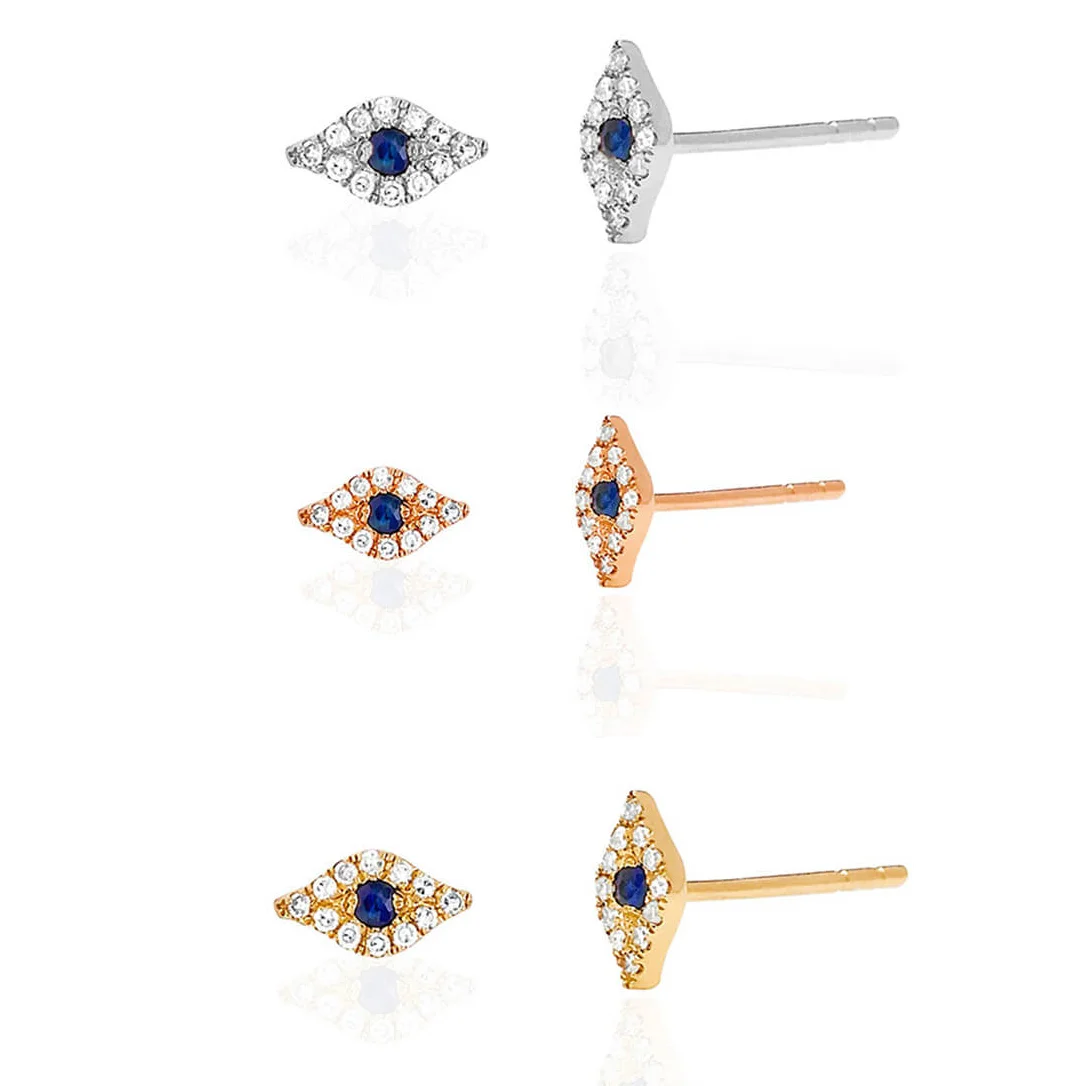 

Gemnel dainty 925 sterling silver turkish jewelry evil's blue eye stud aquamarine earrings 2023 for woman