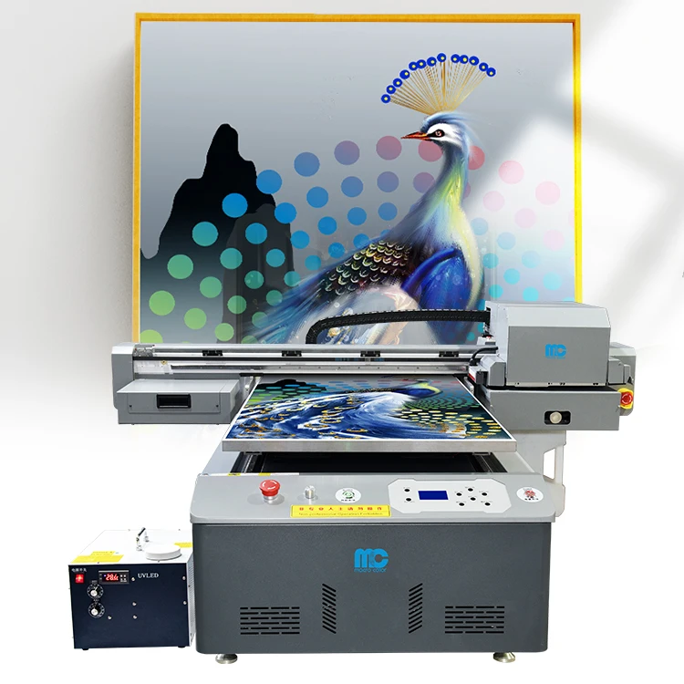 Macro color  A1 size 6090 uv flatbed printer LED light 3D digital printing machine manufacturer
