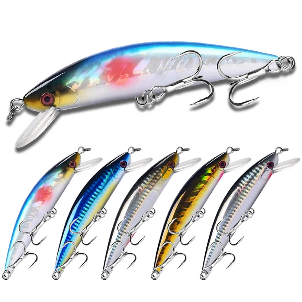 

Jetshark 130mm/41g 5 colors 3D Fishing Eyes Strengthen Three Hooks Look Real Fish Minnow Fishing Lure