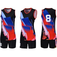 

Saidian customize sublimation design men sleeveless volleyball jersey set slim fit sportswear product