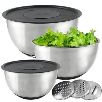 

Environmentally Friendly Customized Stainless Steel Insulated Mixing Bowl Rice Salad Food Soup Bowl, Silver