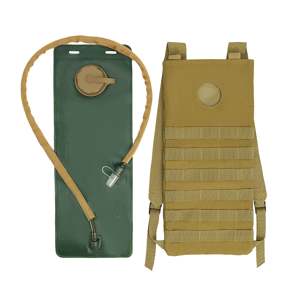 3L Tactical Water Bag TPU Water Storage Bladder Hiking Running MOLLE Hydration Carrier Backpack with Water Bladder
