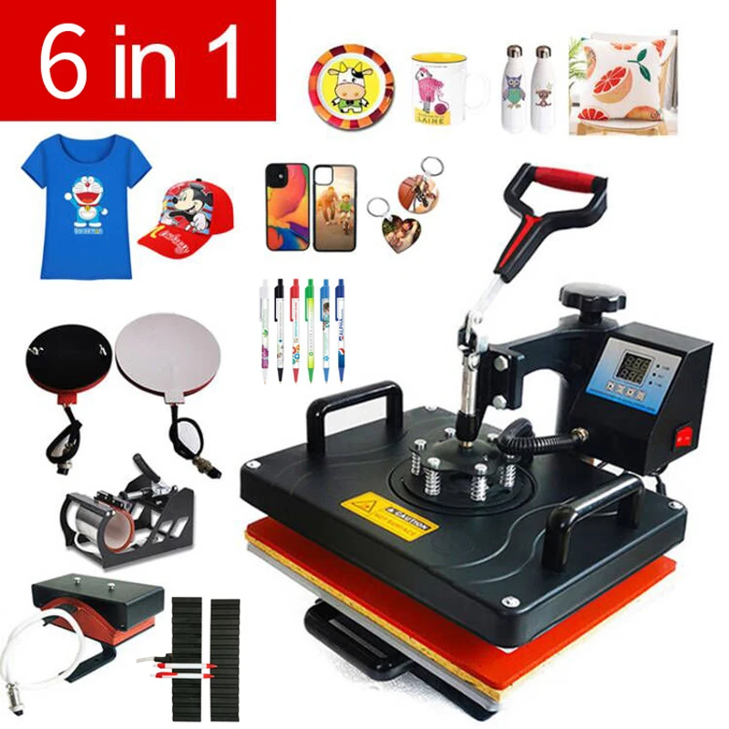 

6 in 1 T shirt heat press machine 6 in 1 combo heat press machine heating press machine