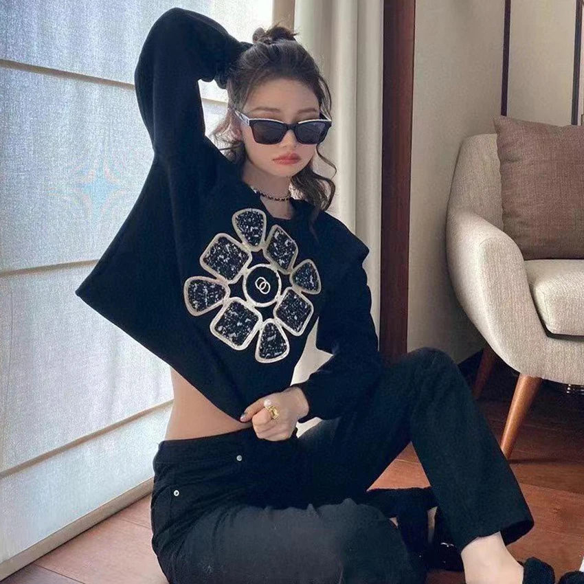 

High Waist Printing Commute Hedging Open Back Fold Zipper Lady Sun Women sweater Sexy, Photo color