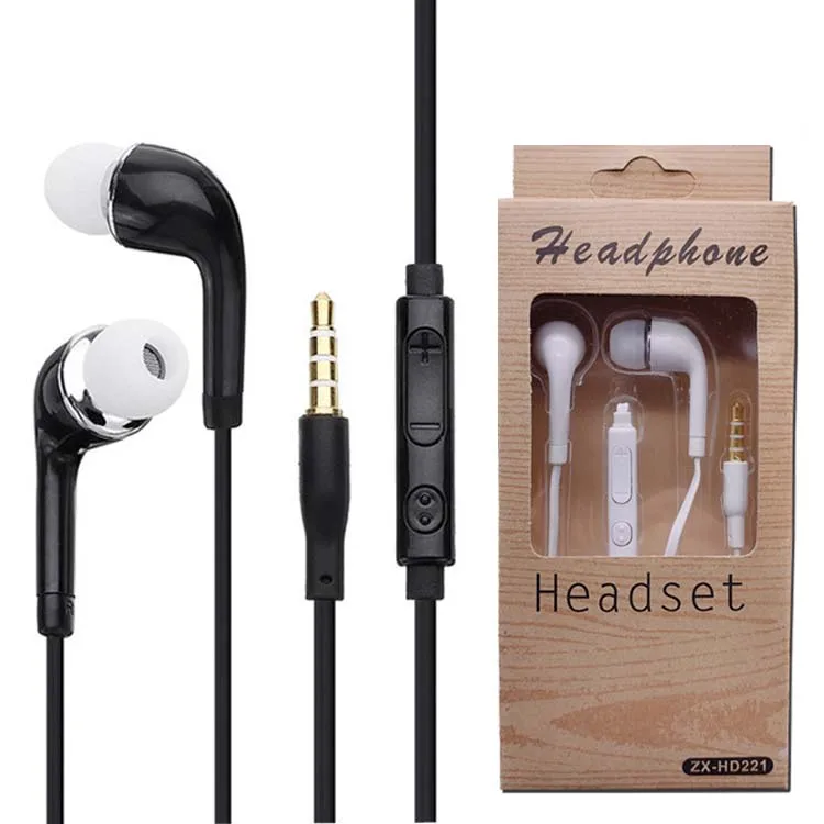 

It is applicable to Samsung S4 I9500 headphone J5 in-ear bass HS330 with Mai-line control universal headphone wholesale, White/black