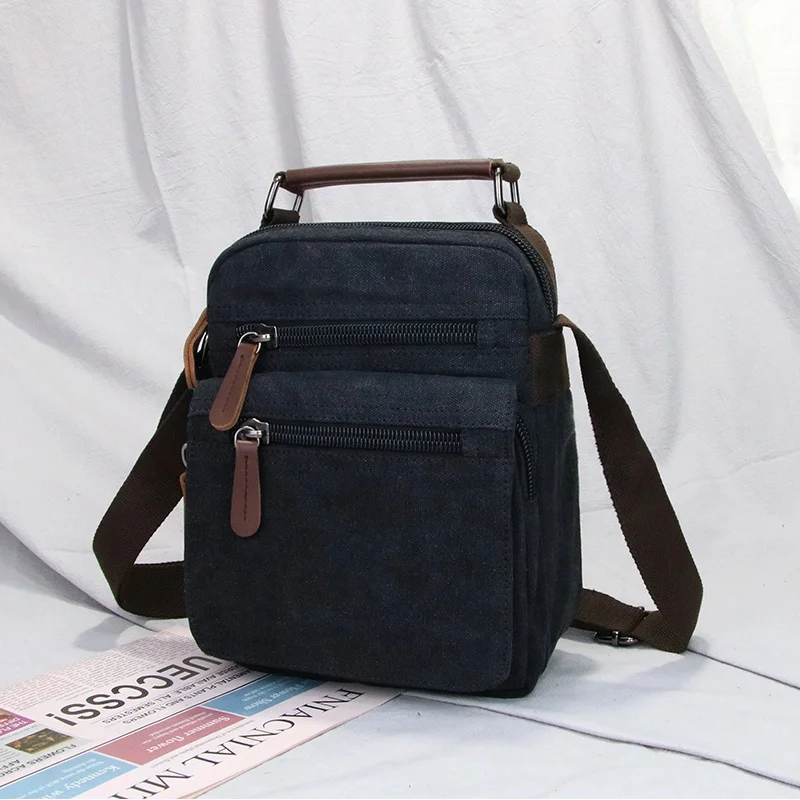 

Canvas Hand Travel Sling Shoulder Classic Durable Crossbody custom men's messenger bags