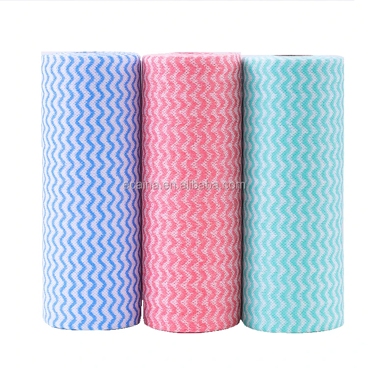 

Nonwoven Kitchen Cleaning Cloths Non Woven Towels Roll Bamboo Ecaina Multipurpose Disposable Eco-friendly Stocked Customer Logo, Customized