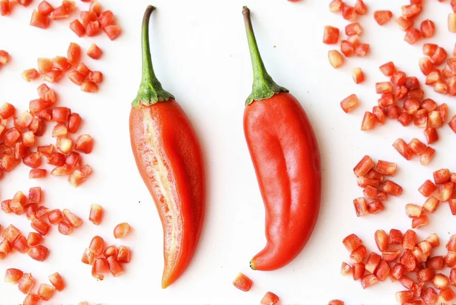 Serrano peppers on a cutting board