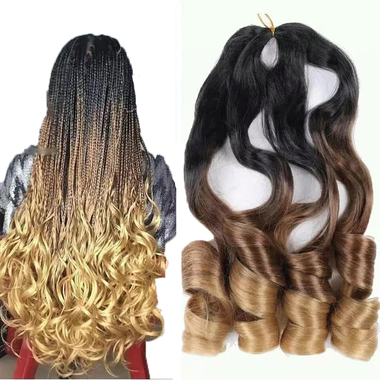 

Ombre Curls Pony Crochet Bulk Express Braids Wave Braiding Hair Synthetic French yaki Jumbo Expression Stretch Braids Wholesale, Per color and 2 color more than 16 colors available