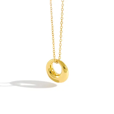 

Fashion Geometric Clavicle Necklace Sterling Silver For Women Jewelry, As picture