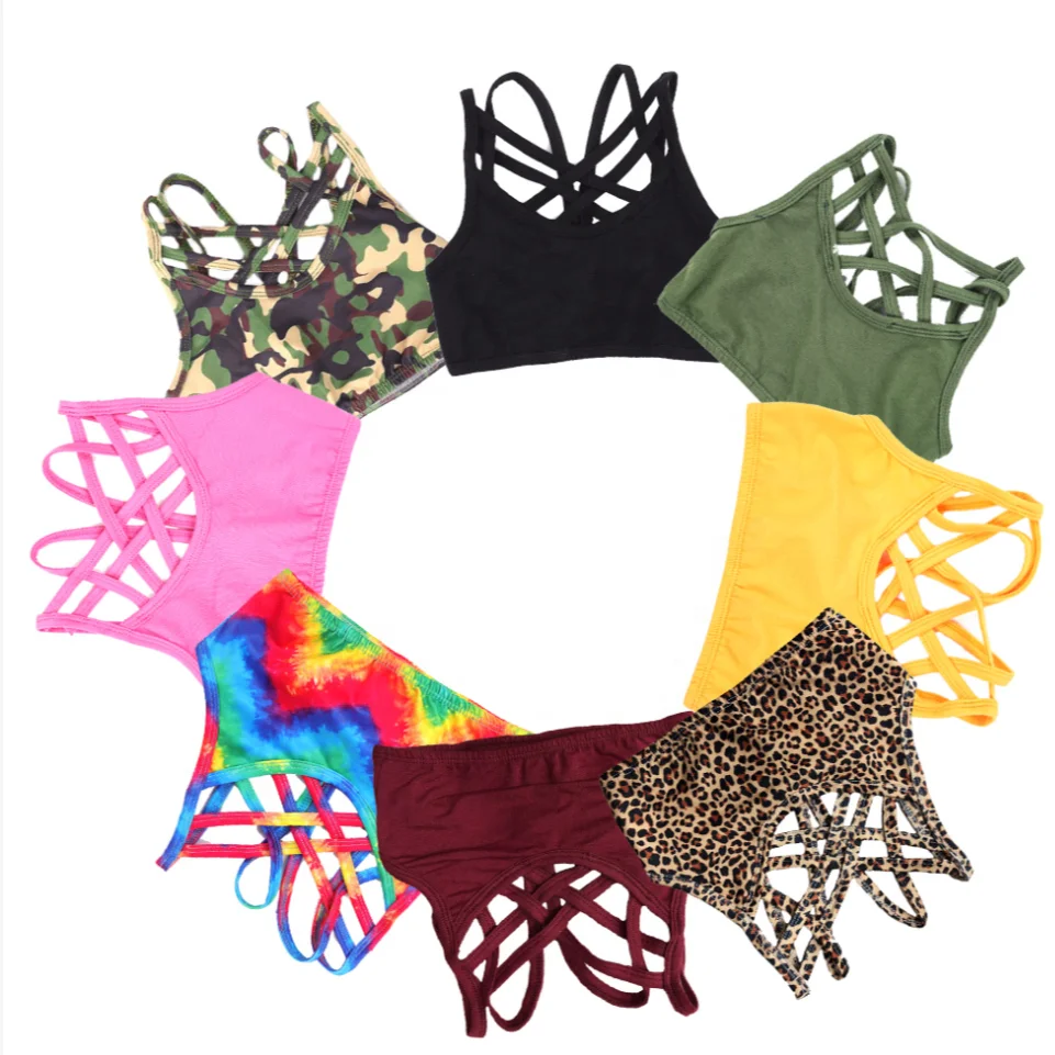 

Best Welcome Fashion Mommy And Me Back Straps Crossed Colorful Bralettes
