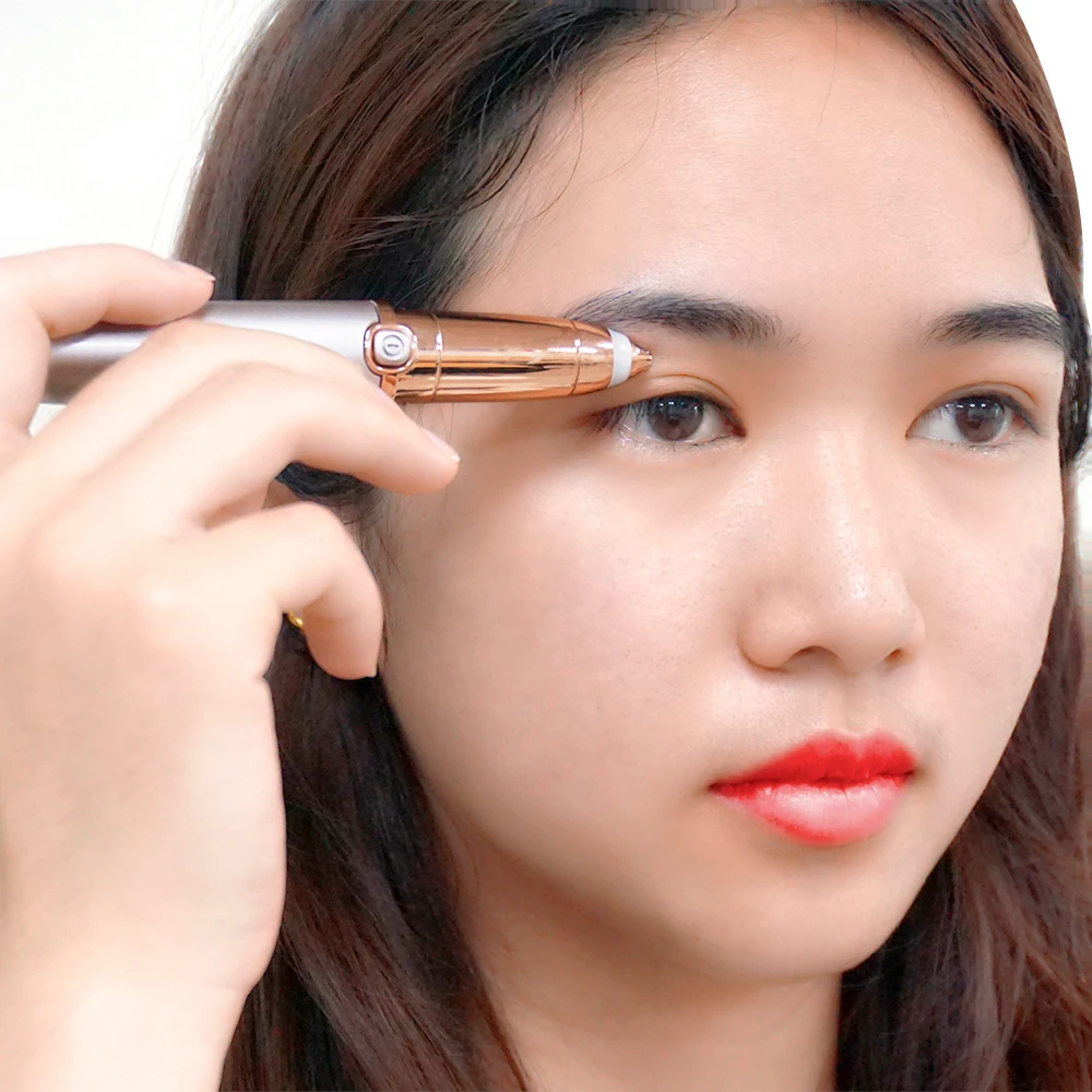 

custom logo private label electric usb eyebrow trimmer pen for women