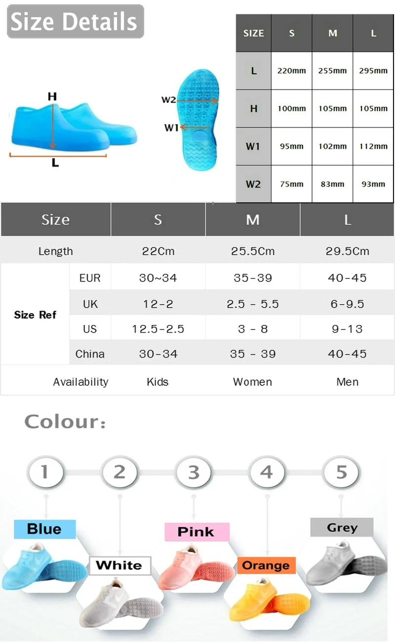 Reusable Silicone Boot And Shoe Covers,Waterproof Rain Socks,Silicone ...