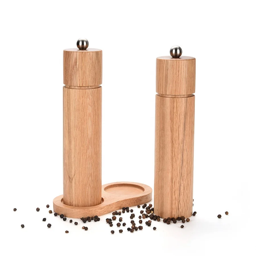 

High Quality Germany Carbon Steel for Fine Grinding Smooth Touch Cherry Wooden Pepper Grinder, Wood color