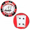 Custom premium zinc alloy enamel epoxy poker chip saiboats coaster