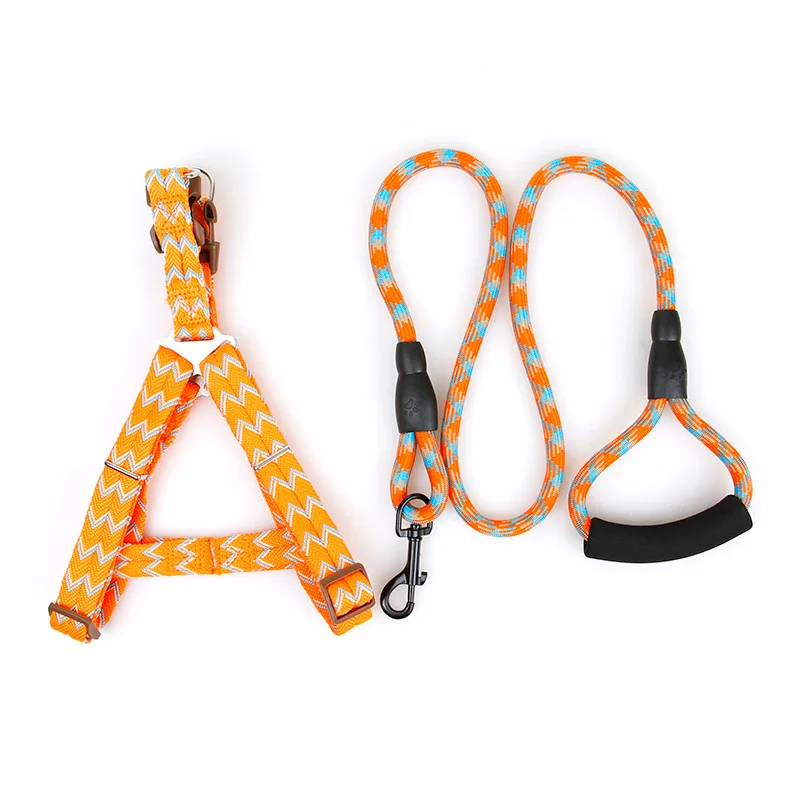 

Manufacturer pet vest custom luxury rubber tag logo sublimation padded reversible dog cat collar leash harness set
