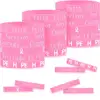 Breast Cancer Awareness Pink Ribbon Bracelets Hope Faith Courage Survivor Wristbands for Party Supplies Favors