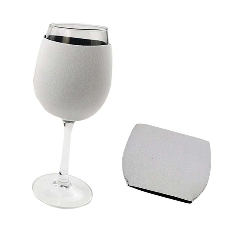 

For Sublimation Blank White Wine Glass Insulator Sleeve Neoprene Wine Glass Sleeves/Holders/Covers RTS, Customized color