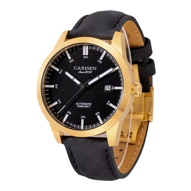 

Carisen mens unisex mechanical wrist stainless steel bezel gift steel logo oem odm watch japan movt watch manufacturer