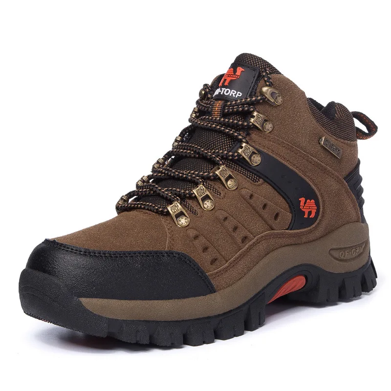 

Customized Support Professional Sepatu Gunung Outdoor Cow Leather Men Waterproof Trekking Shoes Hiking, Gray,brown,green