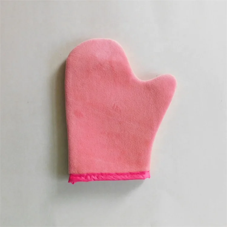 

Private LOGO Microfiber Back Lotion Applicator Sunless Tanning Glove Self Tanning Mitts, Pink, black, brown, blue, green