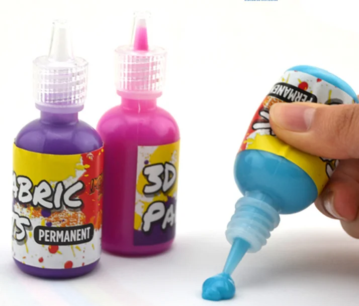 30ml Squeeze Bottle 3d Fabric Permanent Acrylic Paint Textile Diy