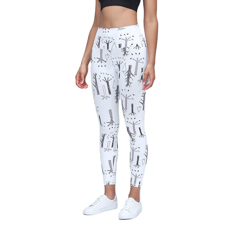 

2021 Spring summer new design printing wholesale leggings high waist butt lift yoga pants women tights