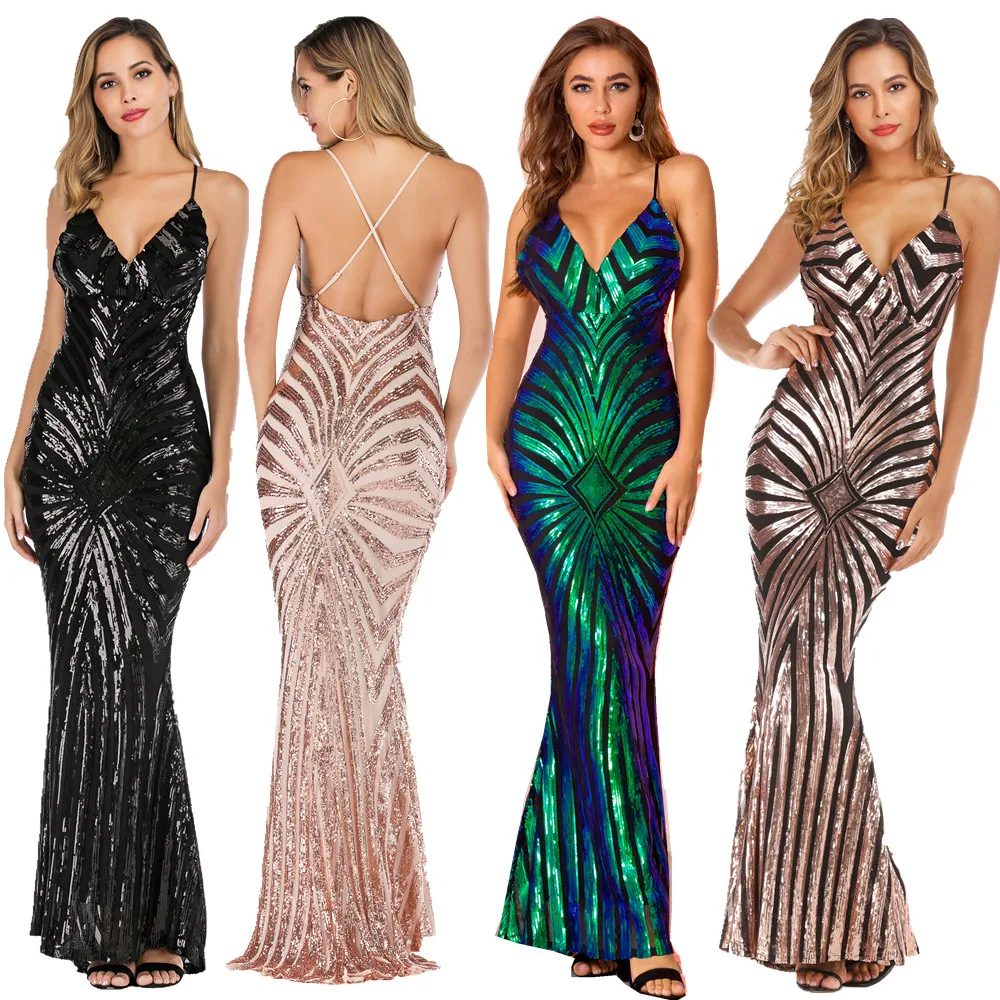 

High Quality Fast Delivery Strapless Maxi Dress Sexy Plus Size Women Dress, As shown