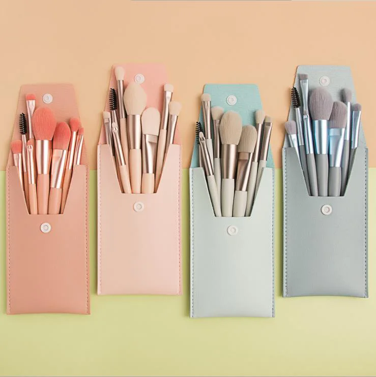 

8pcs custom mini makeup brushes with bag