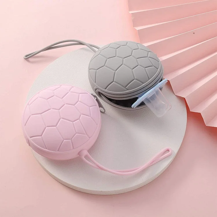 

Baby Silicone Pacifier Cover BPA Free Protective Storage Container Custom Pacifier Holder Case, Customized color