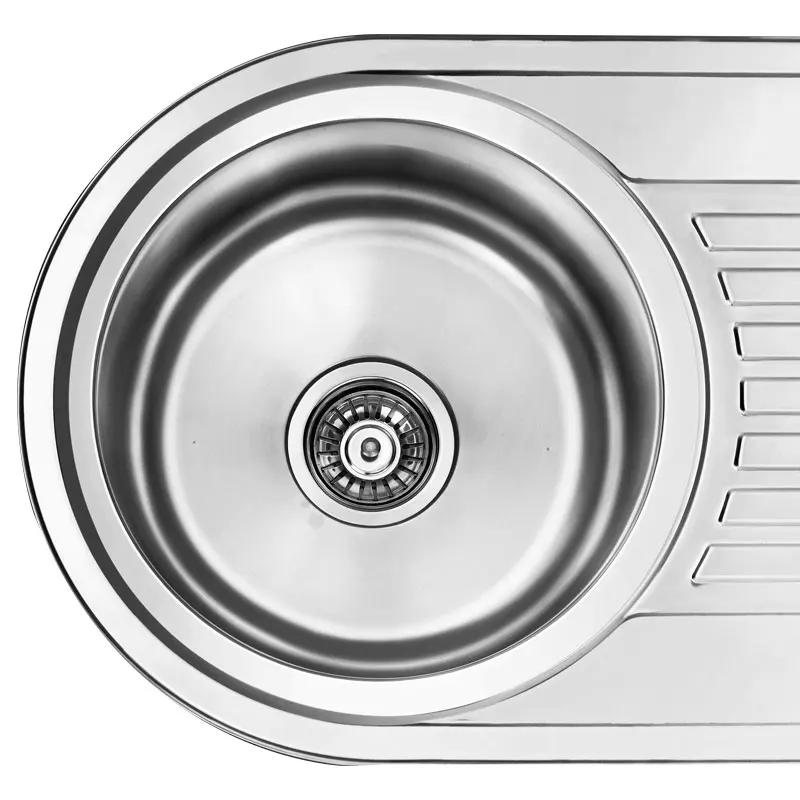 Venta al por mayor precio fregaderos de acero inoxidable redondos