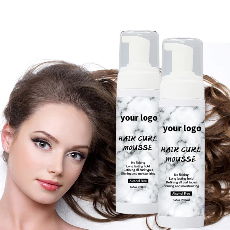 

Private Label hair foam mousse coiffante products Hold hair care and styling appliances tools, White